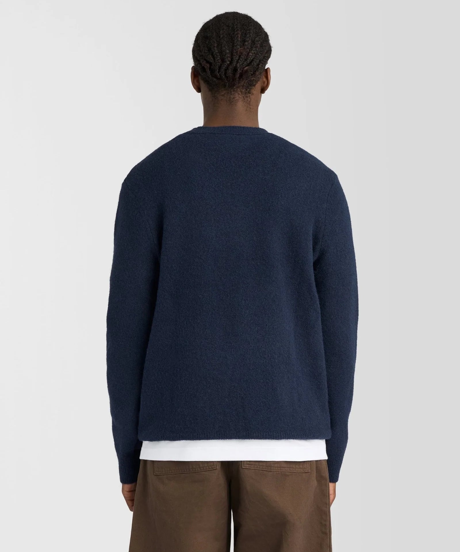 Lyle & Scott Brushed Crew Neck Jumper - Dark Navy