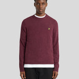 Lyle & Scott Lambswool Blend Crew Neck Jumper - Beetroot Marl