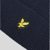 Lyle & Scott Cotton Merino Beanie - Dark Navy